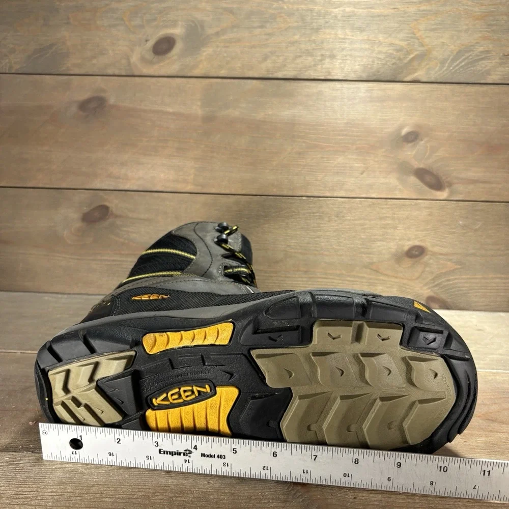 keen summit county mens size 9.5 shoes brown leather waterproof snow boots
